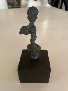 Abstract Expressionist Bronze Sculpture on Wood Base France 1930s - 3997967