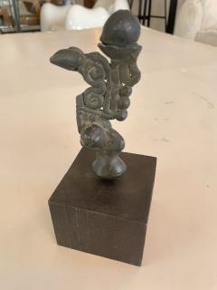 Abstract Expressionist Bronze Sculpture on Wood Base France 1930s - 3997968