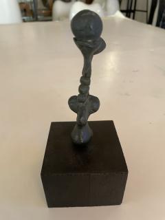 Abstract Expressionist Bronze Sculpture on Wood Base France 1930s - 3997969