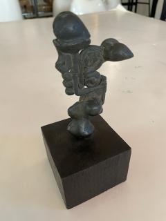 Abstract Expressionist Bronze Sculpture on Wood Base France 1930s - 3997971