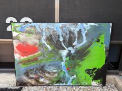 Abstract Framed Oil On Canvas - 4817249