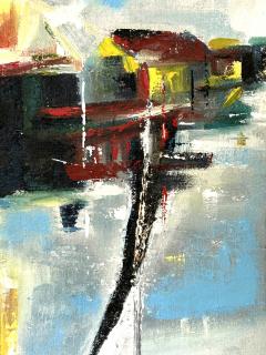 Abstract Harbor Painting - 4481545