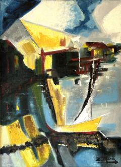 Abstract Harbor Painting - 4484853