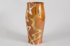 Abstract Japanese Bronze Vase with Mixed Metal - 1186333