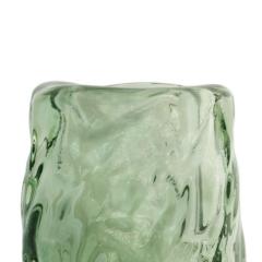 Abstract Medio Murano Sommerso Green Glass Vase - 3246499