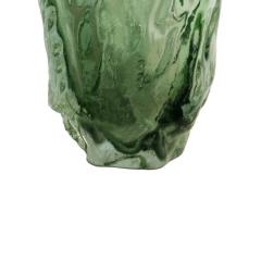 Abstract Medio Murano Sommerso Green Glass Vase - 3246502