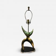 Abstract Modernist Brass and Lucite Lamp - 532424