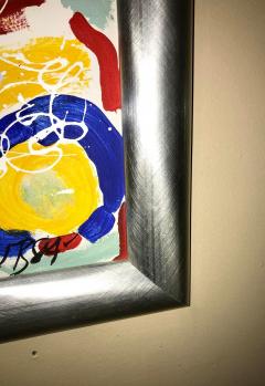 Abstract Oil on Canvas Painting by Colow B Dated 1984 - 4244819