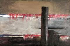 Abstract Painting by H Krell circa 1950 - 3558181