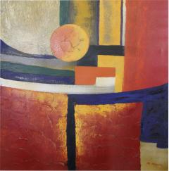 Abstract Painting by Italian Artist M Monso - 3192213