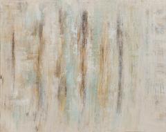 Abstract Painting in Beige Brown and Green on Unframed Stretched Canvas - 4528790