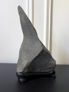 Abstract Scholar Rock Viewing Stone on Wood Stand - 2775950