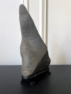 Abstract Scholar Rock Viewing Stone on Wood Stand - 2775952
