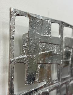 Abstract Vintage Brutalist Cast Metal Wall Sculptures Pair - 4641988