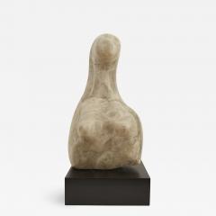 Abstract alabaster bust on Walnut Stand Unsigned  - 2151517