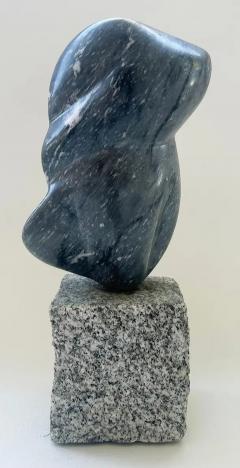 Abstract and Figurative Marble Hand Carved Sculpture on a Granite Base - 3650734