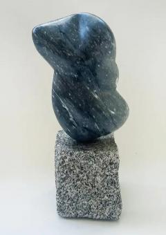 Abstract and Figurative Marble Hand Carved Sculpture on a Granite Base - 3650735