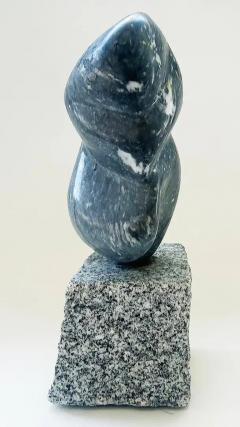 Abstract and Figurative Marble Hand Carved Sculpture on a Granite Base - 3650736