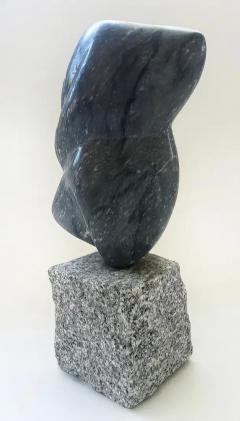 Abstract and Figurative Marble Hand Carved Sculpture on a Granite Base - 3650739