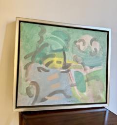 Abstract oil on canvas by Andre Beudain France 1970s  - 3994200