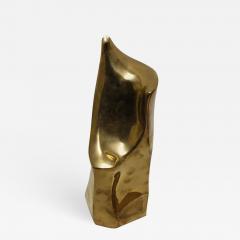 Abstract polished bronze sculpture attributed to B Fast - 787045