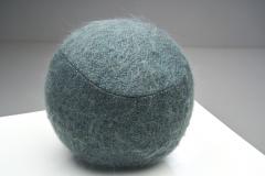 Accent Ball Pillow in Bluish Grey Fabric - 2230322