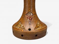 Accolay Pottery Accolay Ceramic Stained Glass Spun Resin Floor Lamp France 1955 - 4380136