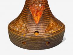 Accolay Pottery Accolay Ceramic Stained Glass Spun Resin Floor Lamp France 1955 - 4380138