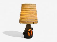 Accolay Pottery Accolay Ceramic Stained Glass Spun Resin Table Lamp France 1960s - 4380093