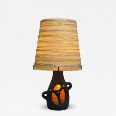 Accolay Pottery Accolay Ceramic Stained Glass Spun Resin Table Lamp France 1960s - 4381867