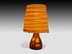 Accolay Pottery Accolay Ceramic Stained Glass Spun Resin Table Lamp France 1960s - 4380116