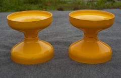 Achille Castiglioni Achille Castiglioni for Kartell Pair of Space Age Yellow Black Plastic Stools - 4302285