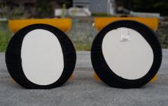Achille Castiglioni Achille Castiglioni for Kartell Pair of Space Age Yellow Black Plastic Stools - 4302289