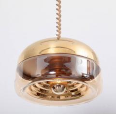 Achille Castiglioni Glass and Brass Pendant Lamp in the Style of Castiglioni Italy 1970s - 552515