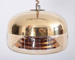 Achille Castiglioni Glass and Brass Pendant Lamp in the Style of Castiglioni Italy 1970s - 552517