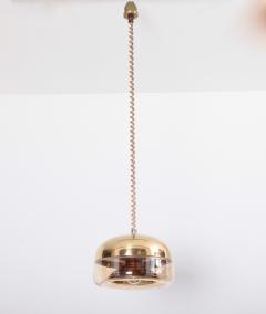 Achille Castiglioni Glass and Brass Pendant Lamp in the Style of Castiglioni Italy 1970s - 560492