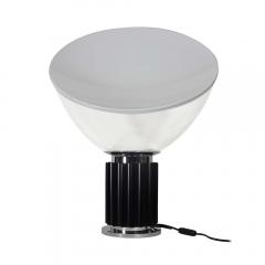 Achille Castiglioni TACCIA TABLE LAMP BLACK WHITE CHROME CLEAR GLASS BY FLOS - 1761272