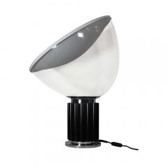 Achille Castiglioni TACCIA TABLE LAMP BLACK WHITE CHROME CLEAR GLASS BY FLOS - 1761273