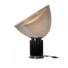 Achille Castiglioni TACCIA TABLE LAMP BLACK WHITE CHROME CLEAR GLASS BY FLOS - 1761278
