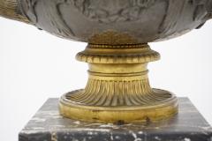 Achille Collas bronze and gilt Warwick vase lamp on portoro marble basis by Barbadienne 1860 - 3004495