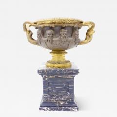 Achille Collas bronze and gilt Warwick vase lamp on portoro marble basis by Barbadienne 1860 - 3005481