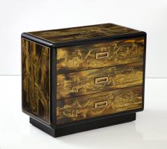 Acid Etched Brass Chest of Drawers by Bernhard Rohne for Mastercraft - 3206036