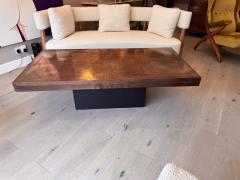 Acid etched copper large coffee table - 4120702