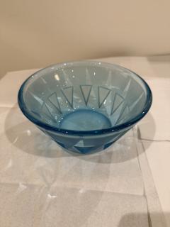 Acid etched glass bowl By Jean Luce France 1930s  - 4207135