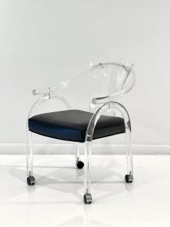 Acrylic Armchair on Wheels - 2999838