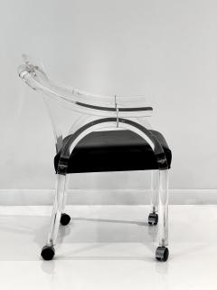 Acrylic Armchair on Wheels - 2999839