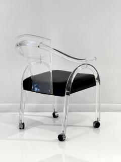 Acrylic Armchair on Wheels - 2999840