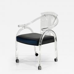 Acrylic Armchair on Wheels - 3002190