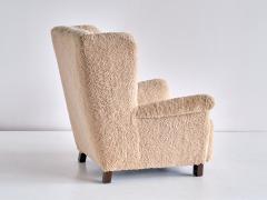 Acton Bj rn Important Acton Bj rn Wingback Chair in Sheepskin A J Iversen Denmark 1937 - 2075966