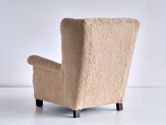 Acton Bj rn Important Acton Bj rn Wingback Chair in Sheepskin A J Iversen Denmark 1937 - 2075968